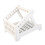 Porte-étiquette blanc 20  15,6 cm, 7,28  4,33 cm / 7,08  4,33 cm 3