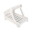 Porte-étiquette blanc 20  15,6 cm, 7,28  4,33 cm / 7,08  4,33 cm 7