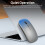 Mouse sottile 2.4G BT5.0 500mAh 112x58x25 Argento 5