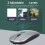 Mouse sottile 2.4G BT5.0 500mAh 112x58x25 Argento 1