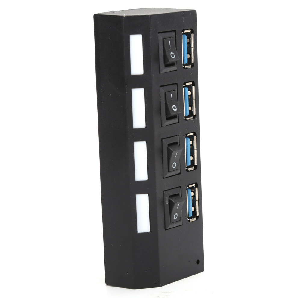 Usb 3.0 Hub 4ÂPort Expander Date Hub With Individual Power Switches For Keyboard Wide Voltage 100Â240Vuk Plug 8421322633257