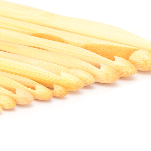 16 crochets en bambou 2-12 mm 15 cm carbonisés 2