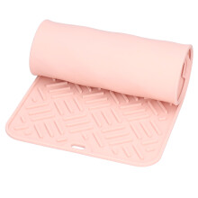Silicone Heat Insulation Pad Desktop AntiScaldWaterproof Silicone Pad for Home Kitchen(Pink, 45x20cm )