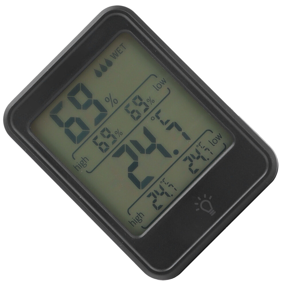 Mc41 Thermometer Hygrometer Digital Temperature Humidity Meter Tester With Lcd Display Backlightblack 8731322635275