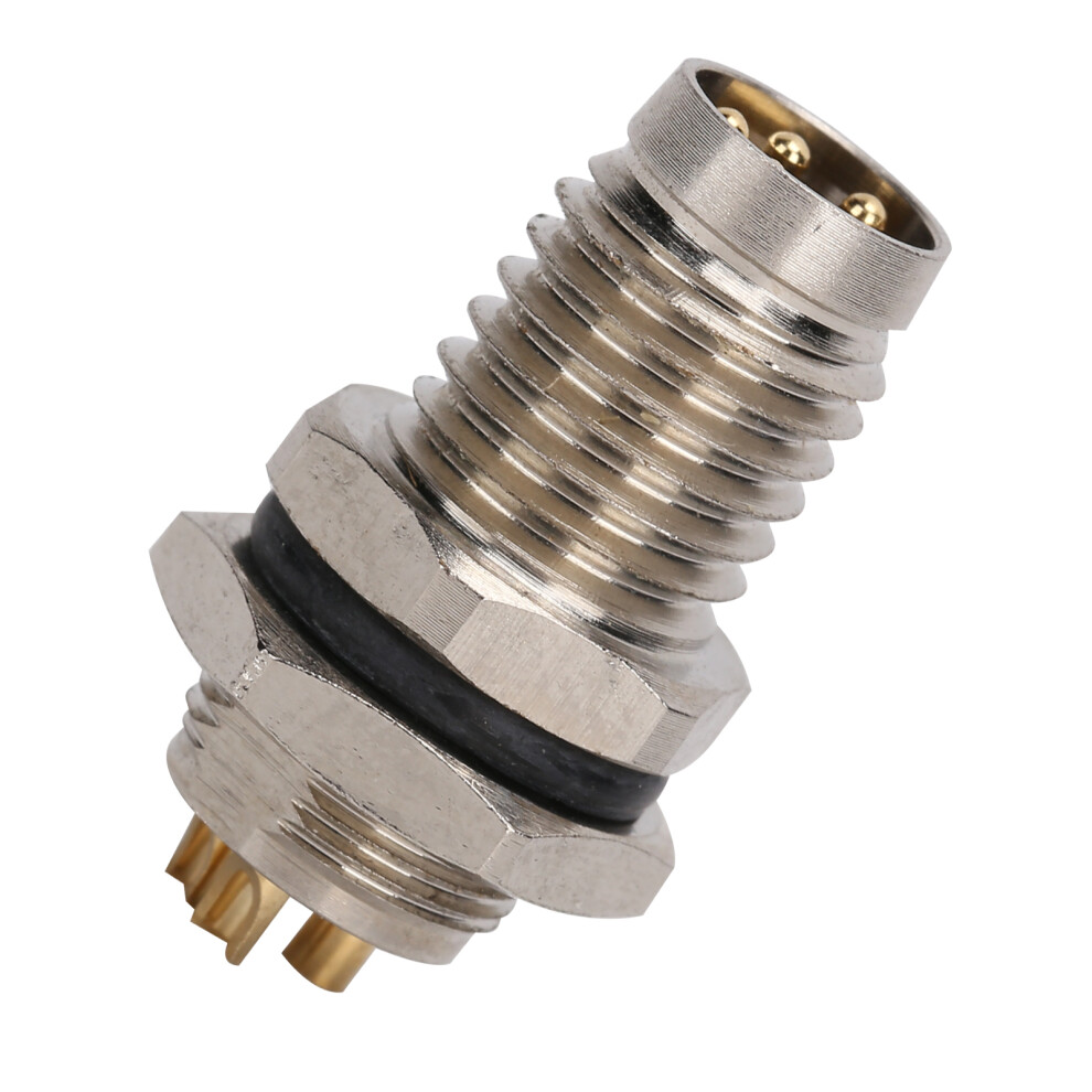 M8 Aviation 4Pin Plug Connector Metal Interface Ip67 Brass Nickel Plated Shell For Socket 5091322637260