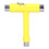 Skate Tool MultiFunction Portable Skateboard TType Hex Key Kit Fastener Hardware Yellow 6