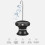 Pompe à eau de bureau USB 18650 0.3-1.8L 15x41cm Noir 9