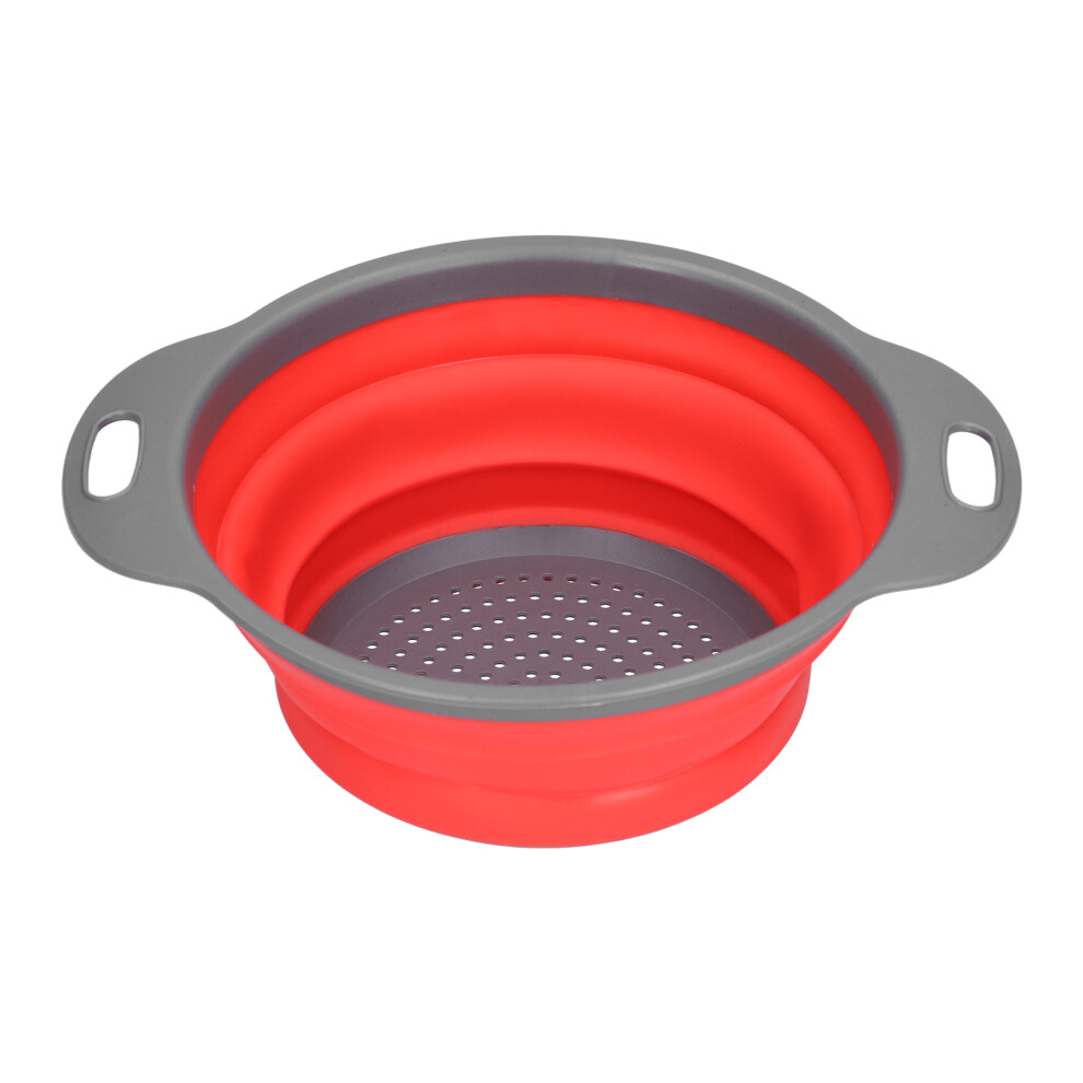 Drain Basket Silicone Round Folding Fruit Drain Vegetable Washing Basket with Handle for Home KitchenRed Small-image-OPC-PHVZBPB-NEW