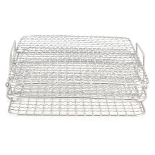 Dreistufiges Edelstahl-Kühlergestell für FoodiAG300 AG400 Fritteuse & Backofen, Silber
