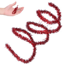 1:12 Dollhouse Christmas Tinsel Ribbon Miniature Metallic Foil Ribbon Decoration 45cm