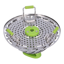 Support de cuisson à la vapeur pliable en acier inoxydable - 8,5 oz/242 g