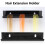 Porta extension per capelli a forma a U, 30x4x6 cm, Nero 8