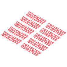 Confezione da 10 etichette numeriche in plastica rosse 22,2 x 7,5 cm Beehive