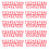 Confezione da 10 etichette numeriche in plastica rosse 22,2 x 7,5 cm Beehive 2