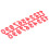 Confezione da 10 etichette numeriche in plastica rosse 22,2 x 7,5 cm Beehive 13