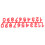 Confezione da 10 etichette numeriche in plastica rosse 22,2 x 7,5 cm Beehive 9