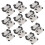 10 pezzi di toppe con strass termoadesive, arcobaleno, 6,5x6 cm 16
