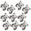 10 pezzi di toppe con strass termoadesive, arcobaleno, 6,5x6 cm 15