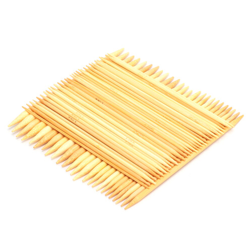 75 pezzi Aghi in bambù carbonizzato a punta doppia DPN 2,0-10,0 mm 1