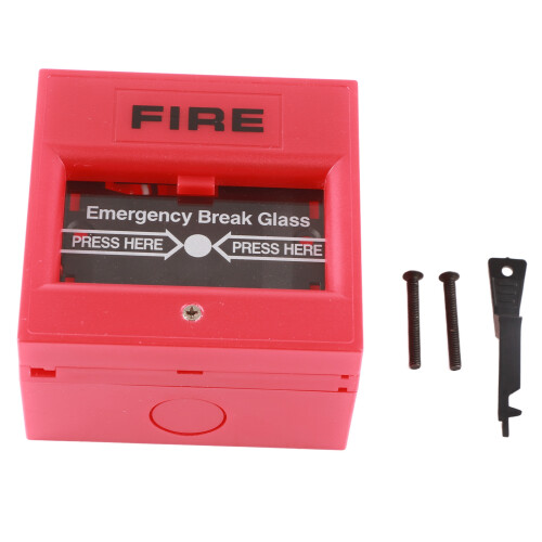 Glass Break Alarm Button Manual Reset Fireproof Red for Escape Door Security System 1