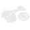 2 pezzi portagioie in silicone trasparente 165x217x8mm 16