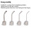 Kit de 4 buses d'angle longues 850 850A 852 950 argent 9
