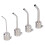 Kit de 4 buses d'angle longues 850 850A 852 950 argent 14