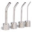 Kit de 4 buses d'angle longues 850 850A 852 950 argent 12