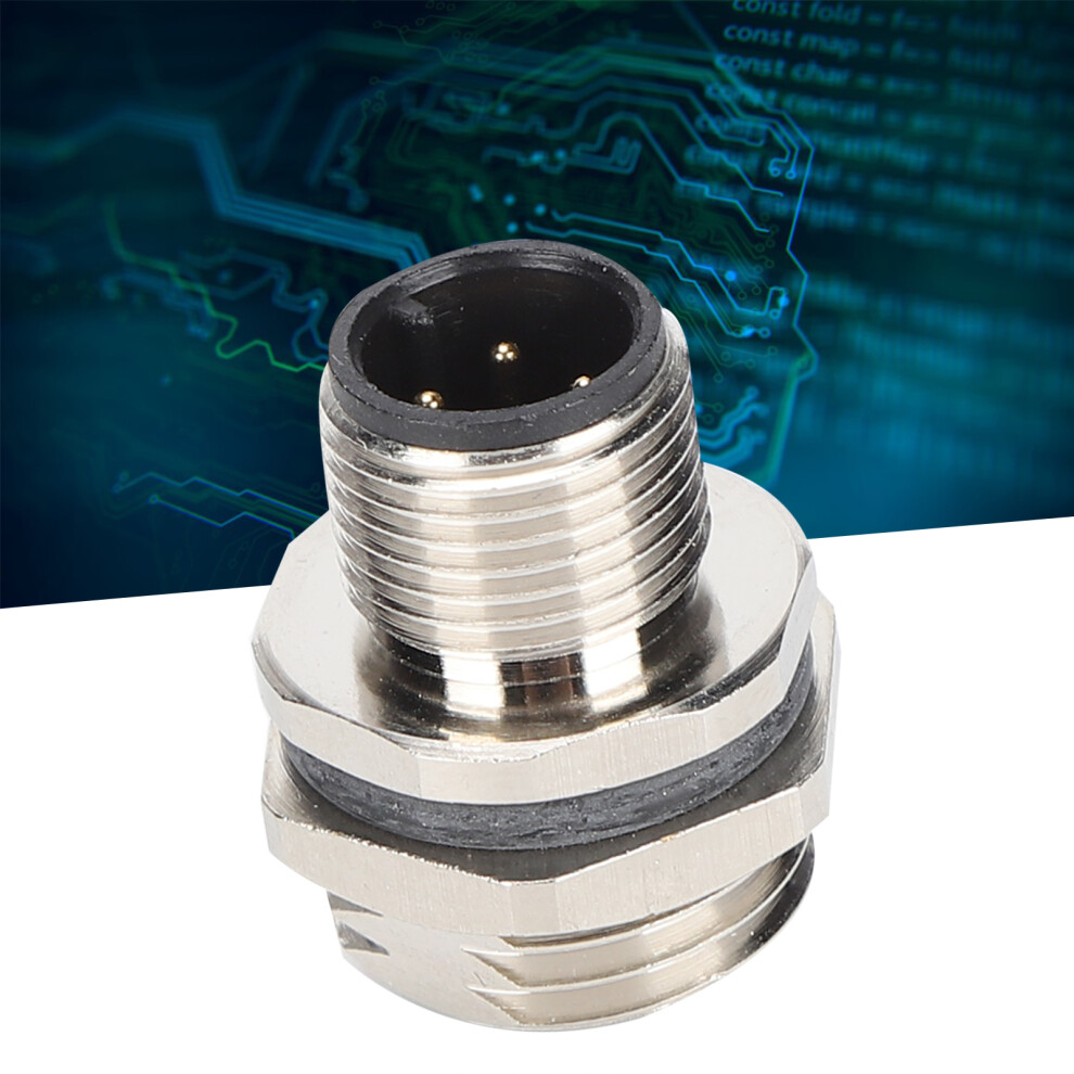 M12bp4 M16 Thread Panel Mounted Socket M12 Ip67 Waterproof Connector 4Pin Plug Adapter 9381322646680