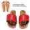 Pantoufles d'acupression Rouge39-40 429-449g bois 9