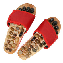 Pantoufles d'acupression Rouge39-40 429-449g bois