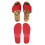 Pantoufles d'acupression Rouge39-40 429-449g bois 11
