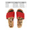 Pantoufles d'acupression Rouge39-40 429-449g bois 5