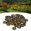 100 pezzi etichette rotonde per arnie 3,5 cm nero/giallo foro 13