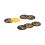 100 pezzi etichette rotonde per arnie 3,5 cm nero/giallo foro 5