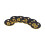 100 pezzi etichette rotonde per arnie 3,5 cm nero/giallo foro 10