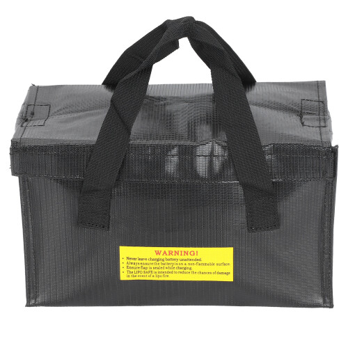 Borsa sicura per batterie 25,8 x 13 x 15,5 cm nera resistente al fuoco 1