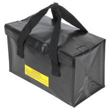 Borsa sicura per batterie 25,8 x 13 x 15,5 cm nera resistente al fuoco