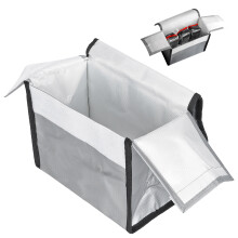 Borsa sicura per batteria LiPo da 3/4 argento 21.8x12.5x16.7 cm