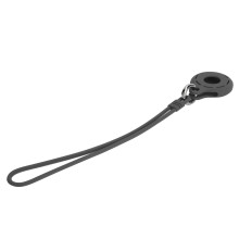 Coque ronde en silicone creuse pour localisateur iOS noir
