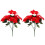 Poinsettia artificiale 50x10cm fiore in plastica rosso 3
