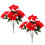 Poinsettia artificiale 50x10cm fiore in plastica rosso 2
