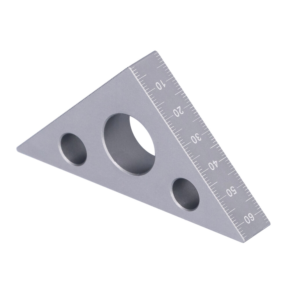 Triangular Ruler Aluminum Thickened Alloy Woodworking Height And Angle Measuring Tool 3261322649156
