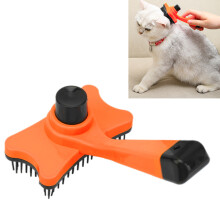 Brosse pour animaux en plastique orange pour chiens et chats 12.5x7.6 cm