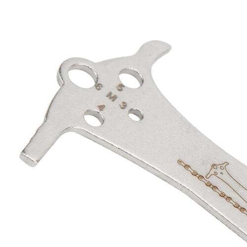 Righello per catena da mountain bike, 3-in-1, 131x54mm, argento 2