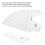 1 set T-shirt guida righello PVC bianco collo rotondo 8