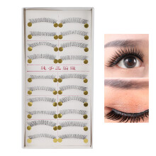 10 Pairs False Eyelashes 3D Handmade Natural Look Fake Cross Eyelashes for Makeup218