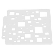 10 Stück Mandala Vorlage Malerei Schablonen-Set, PET, 14cm & 12,8cm