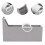 Distributeur de ruban adhésif pour extensions de cils 9,5 x 3 x 5,7 cm gris 5