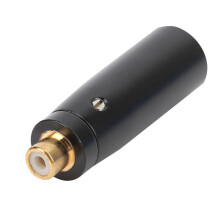 LZ1170G Adattatore RCA nero placcato oro 2.3x0.7in F/M